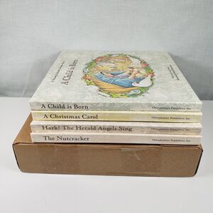 Christmas Pop-Up Childrens Books Treasurey Collection 1993 Set of 4